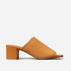Everlane The Glove Mule in ReKnit Toffee Tan Chunky Heels Size 10